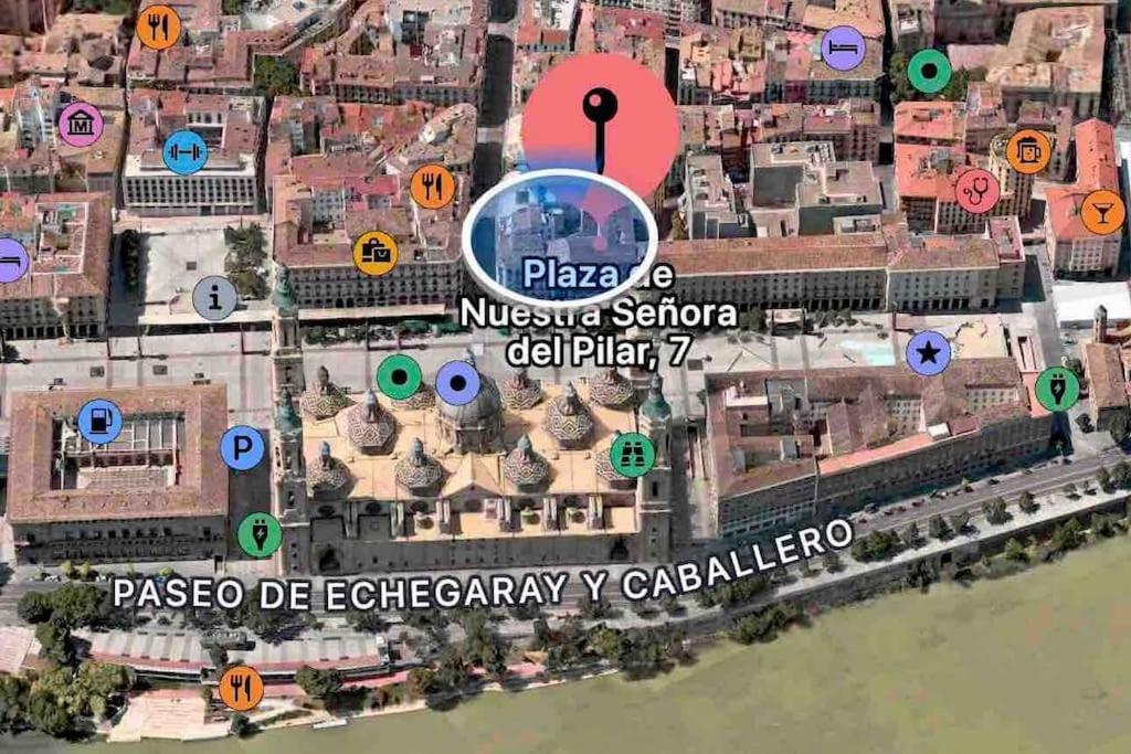 La Plaza Del Pilar Leilighet Zaragoza Eksteriør bilde
